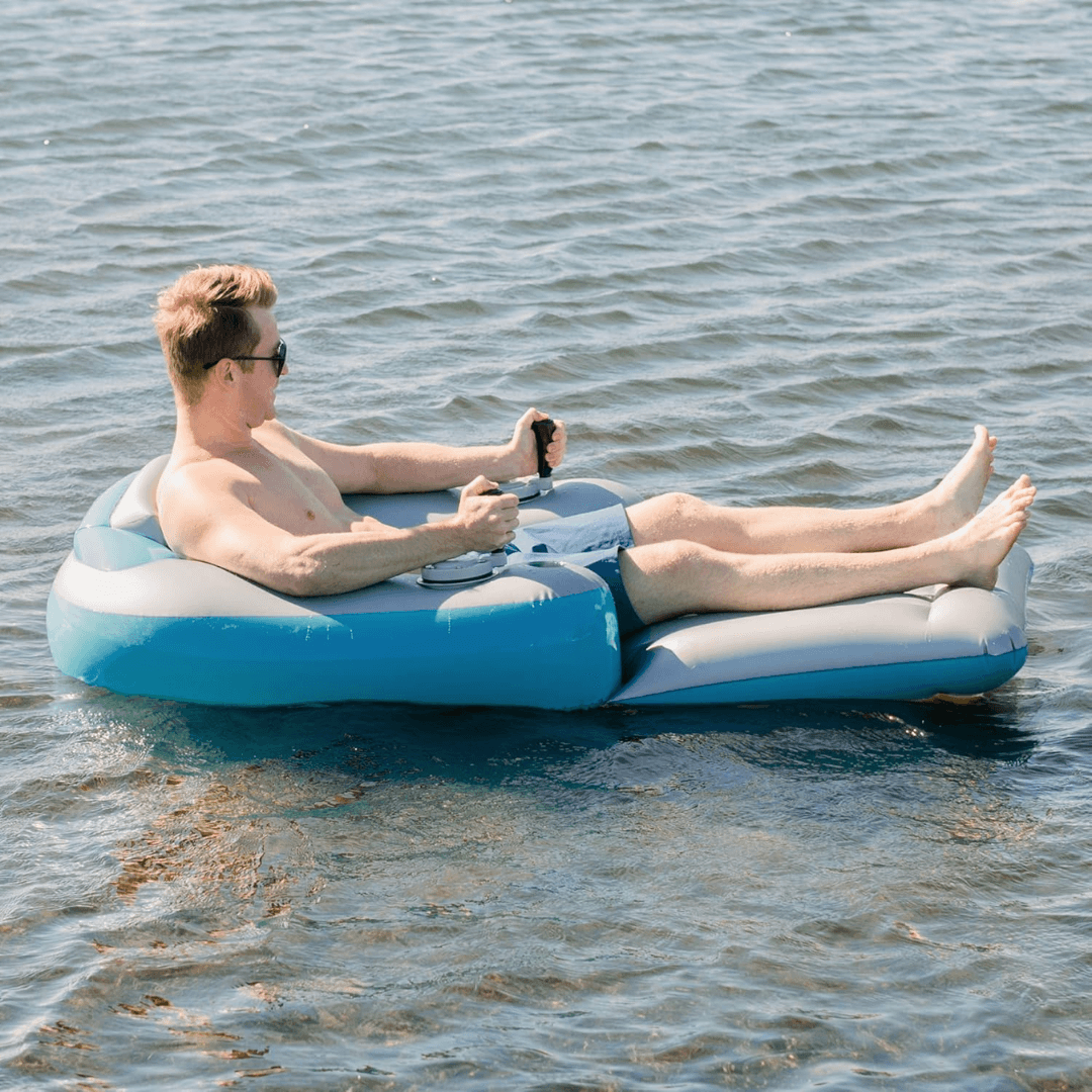 Bóia Motorizada Recarregável com Porta-Copos