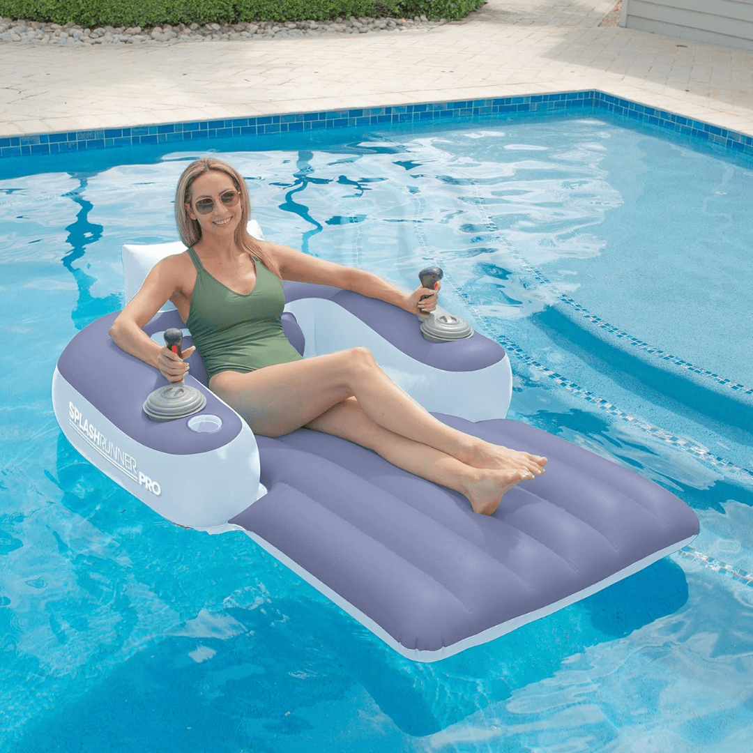 Bóia Motorizada Recarregável com Porta-Copos