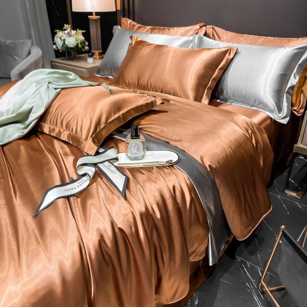 Conjunto de Cama de Luxo Saintelle - Capa de Edredom, Lençol e Fronhas Incluídos