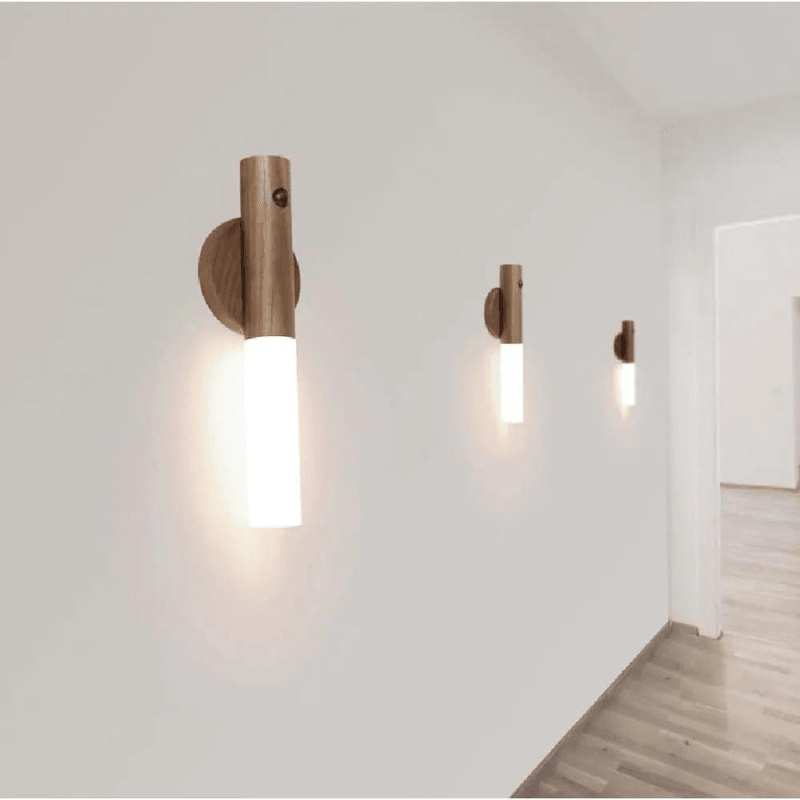Luminária LED de Parede com Sensor de Movimento Recarregável e Base Removível