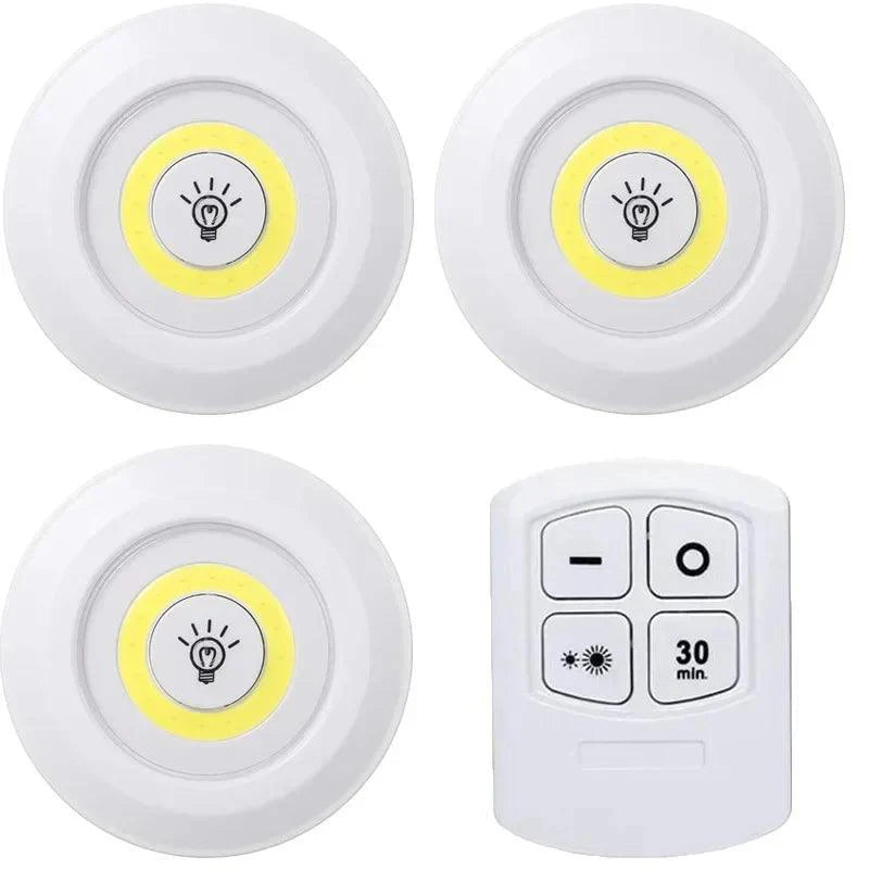 Kit Luminárias LED sem fio com Controle Remoto