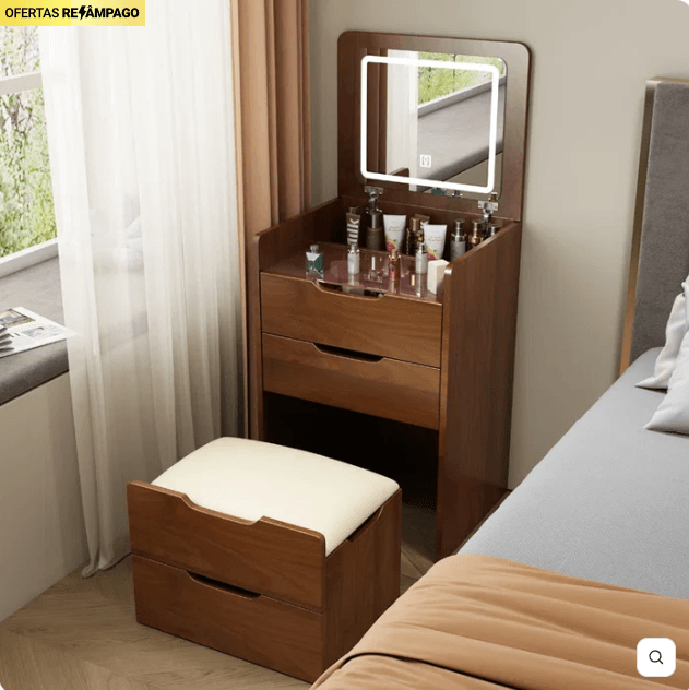 Penteadeira Organizadora Glowsmart-Exclusividade Viva lar