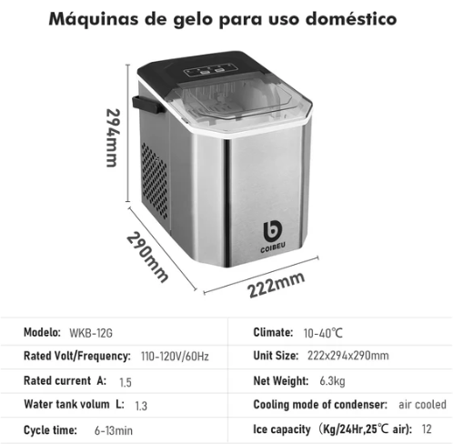 Smartice - Maquina de Gelo Portátil