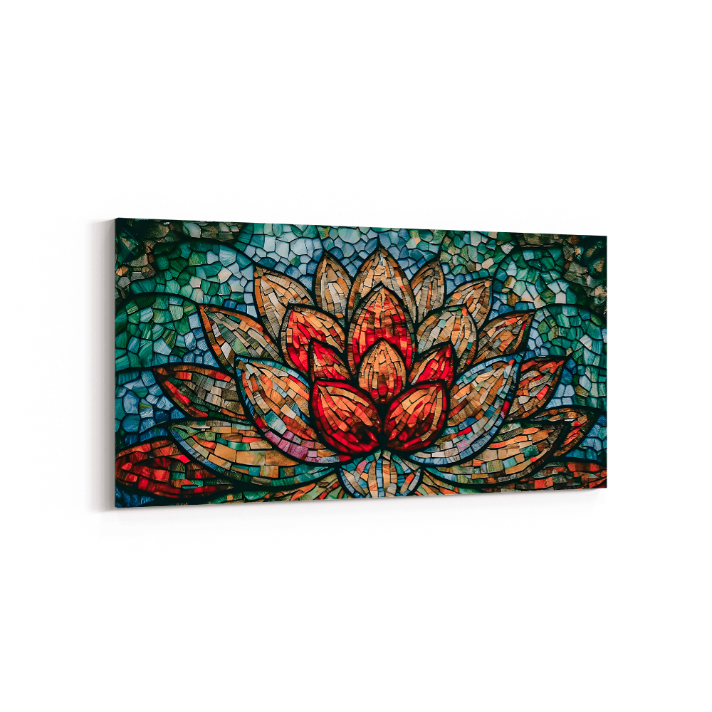 Quadro Flor de Lotus Mosaico