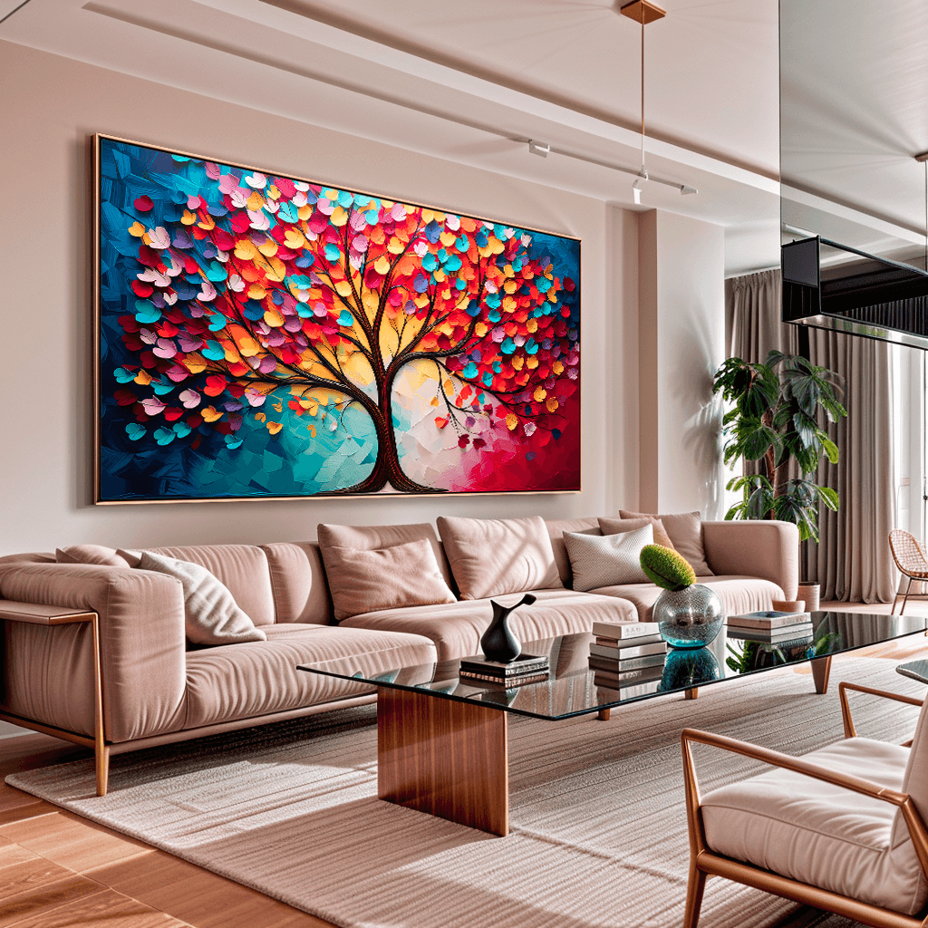 Quadro Árvore Multicor