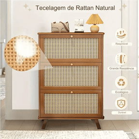 Armário de Sapatos de Bambu