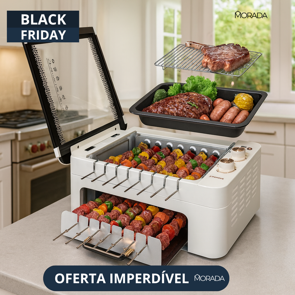 (PROMOÇÃO DE ANO NOVO) Grill SmartHome 3 em 1 - Exclusividade Morada