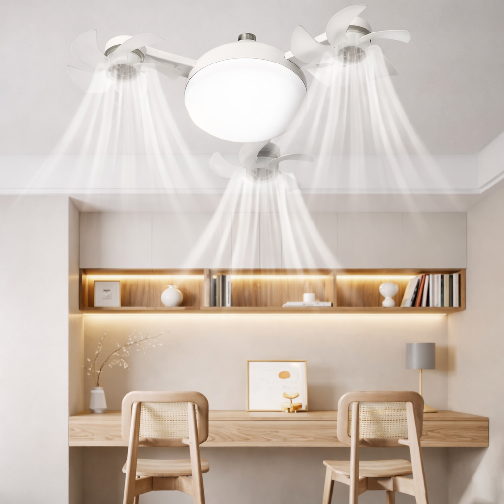 Ventilador de Teto LED 3 em 1 – Ilumina, Ventila e Economiza Energia - EXCLUSIVIDADE LOJA MORADA