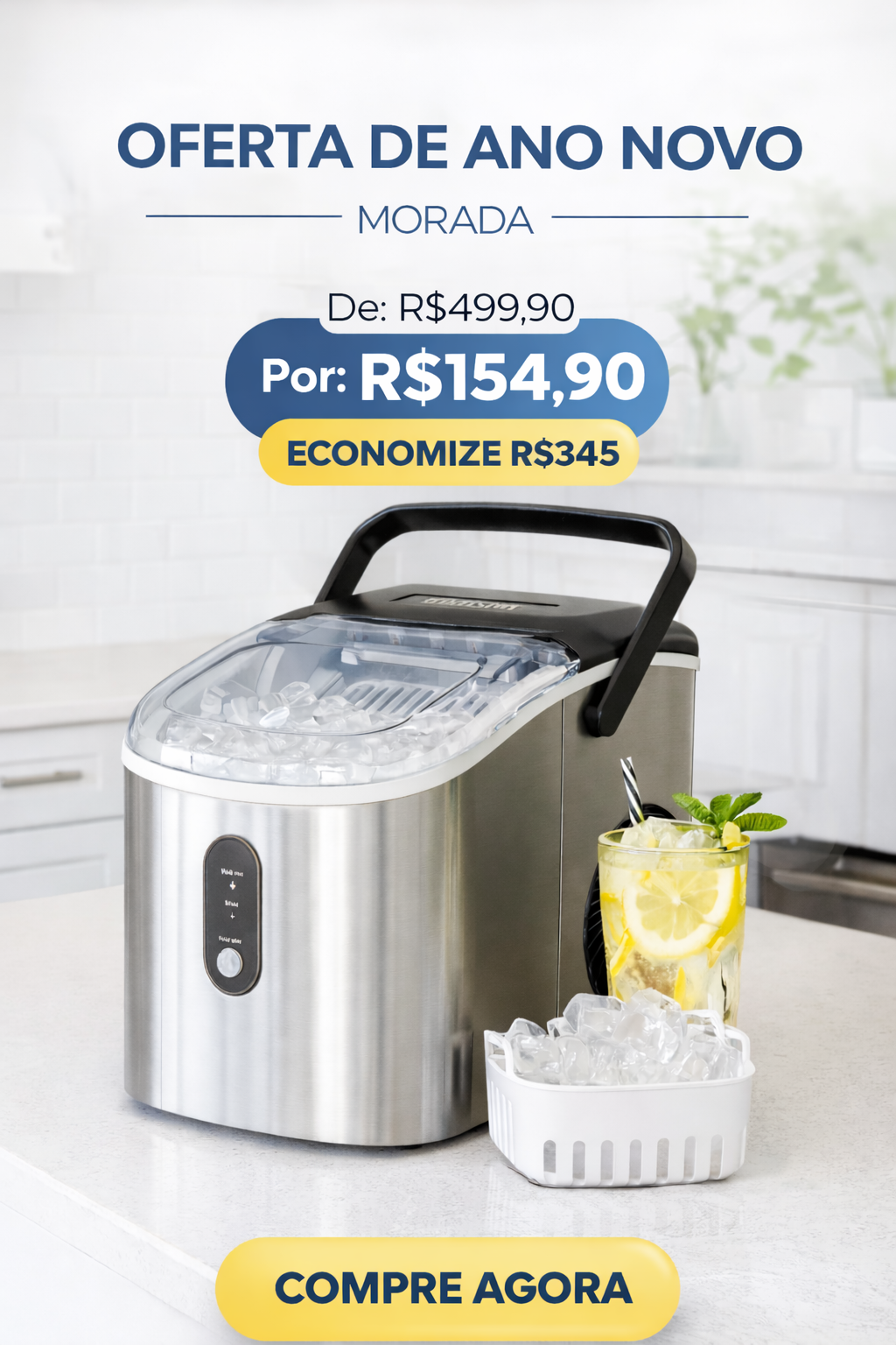 (PROMOÇÃO ANO NOVO) Smartice - Maquina de Gelo Portátil Fácil de Usar