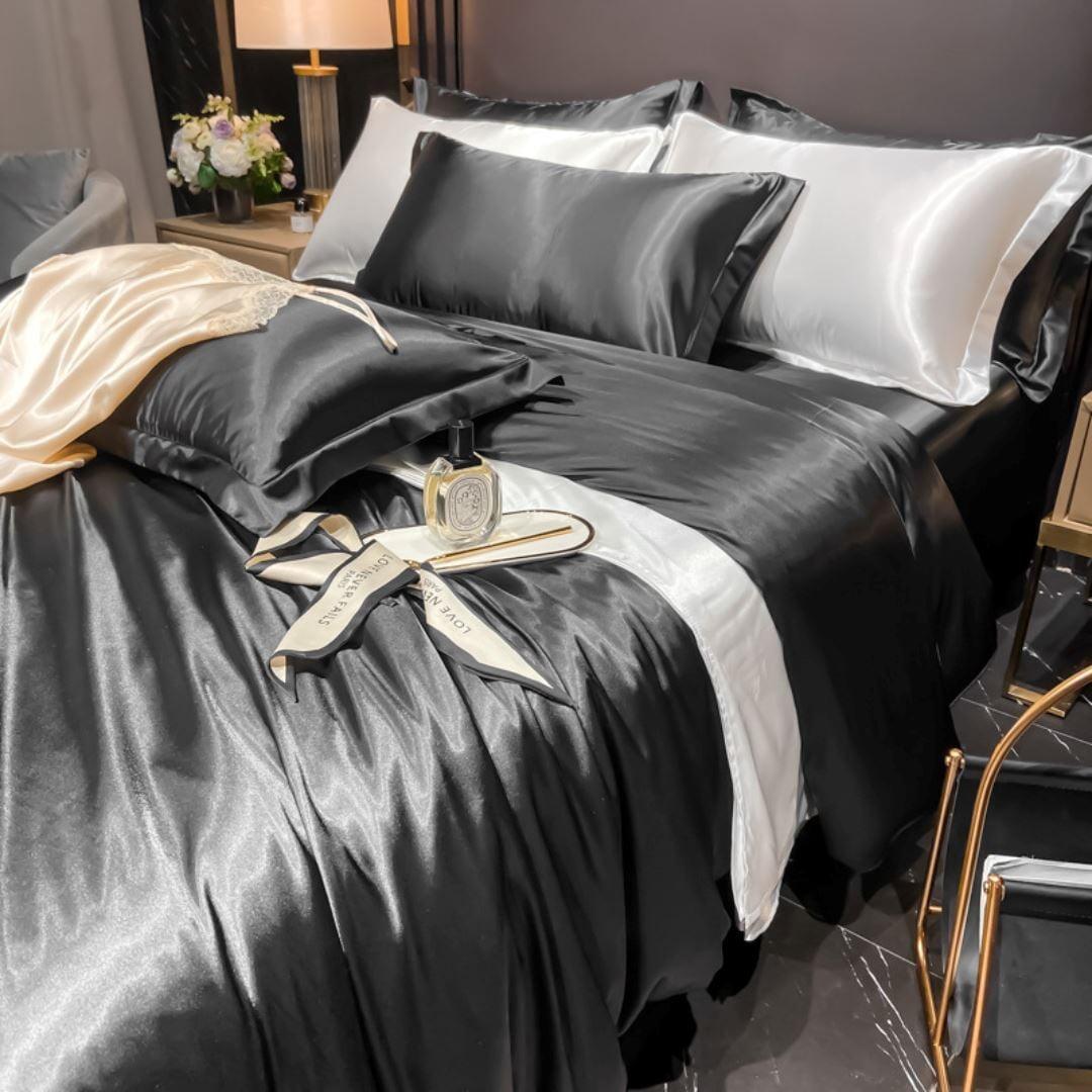 Conjunto de Cama de Luxo Saintelle - Capa de Edredom, Lençol e Fronhas Incluídos