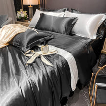 Conjunto de Cama de Luxo Saintelle - Capa de Edredom, Lençol e Fronhas Incluídos
