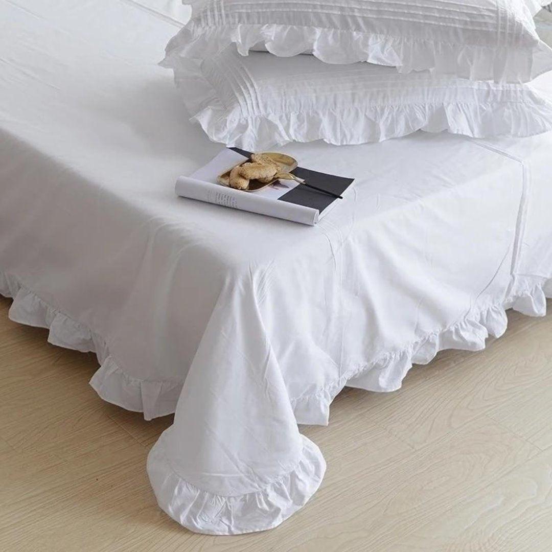 Conjunto de Lençóis de Algodão Branco Saintelle