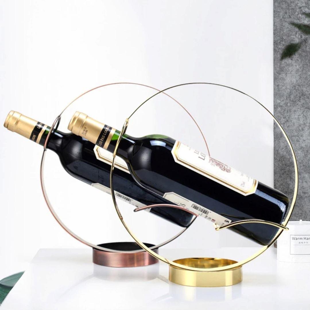 Suporte de Vinho em Circulo - Toque de Elegância para sua Decoração